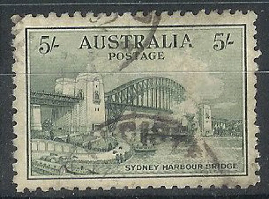 1932 5/- Sydney Harbour Bridge. Good used with ... Image 1++