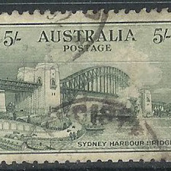 1932 5/- Sydney Harbour Bridge. Good used with ...