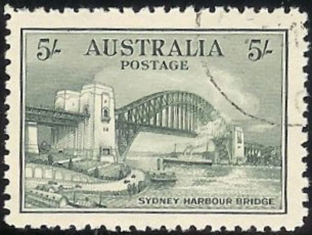 1932 5/- Sydney Harbour Bridge. Fine used with ... Image 1++