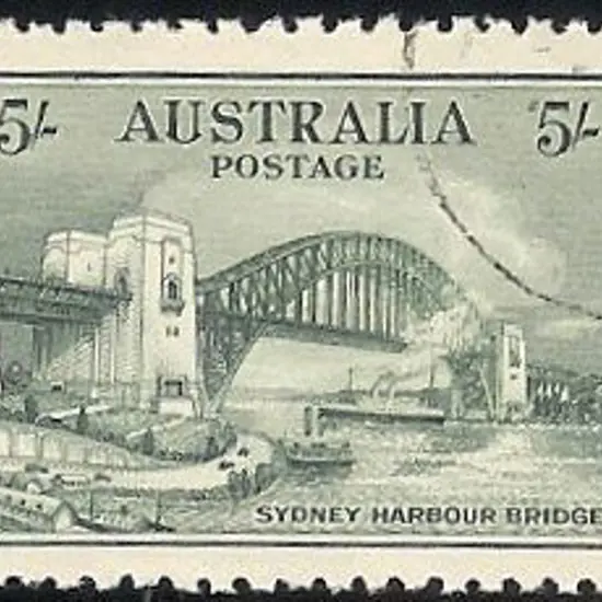 1932 5/- Sydney Harbour Bridge. Fine used with ...