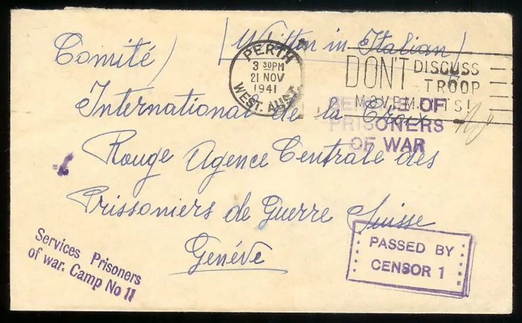 1941 (21st Nov) WWII POW stampless letter from ... Image 1++