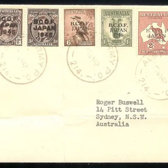 1946 BCOF set of 7 with 5/- on thick paper on ...