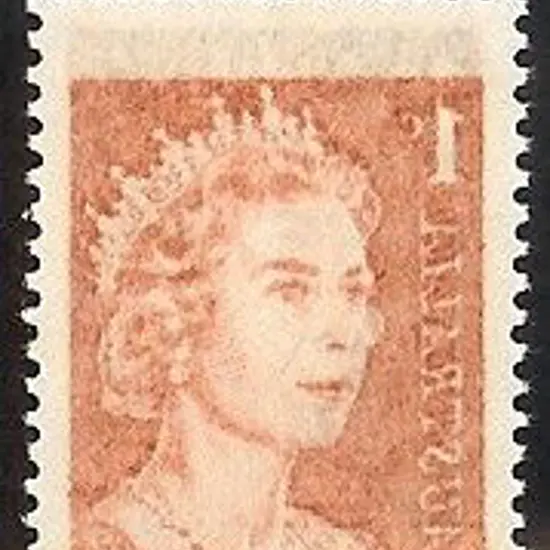 1966 1c brown with full strong offset. MUH ...