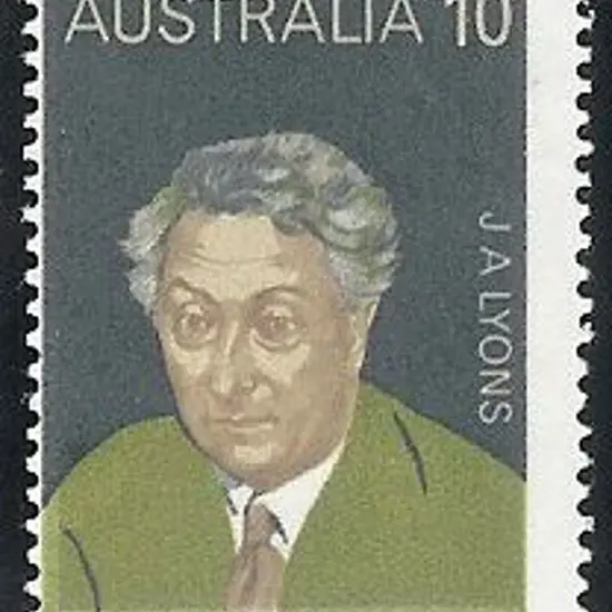 1975 10c J.A. Lyons printed on the gummed side. ...