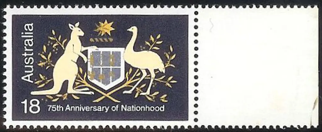 1976 18c Nationhood Die II with misplaced gold. ... Image 1++