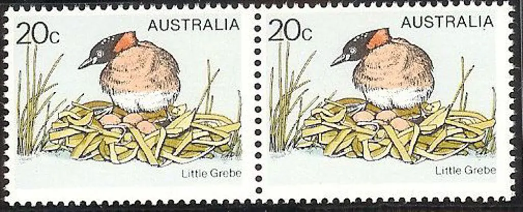 1978 20c Little Grebe with missing yellow (eye & ... Image 1++
