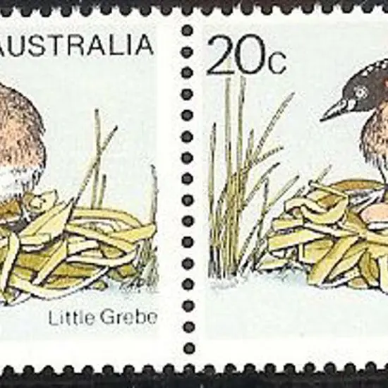 1978 20c Little Grebe with missing yellow (eye & ...