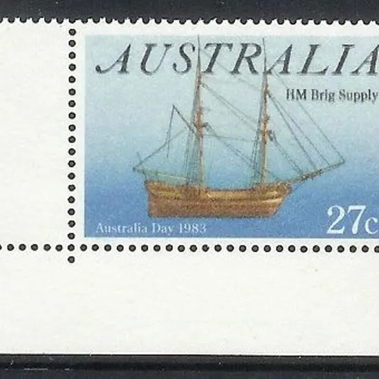 1983 27c Australia Day ''Brigg Supply'' corner ...