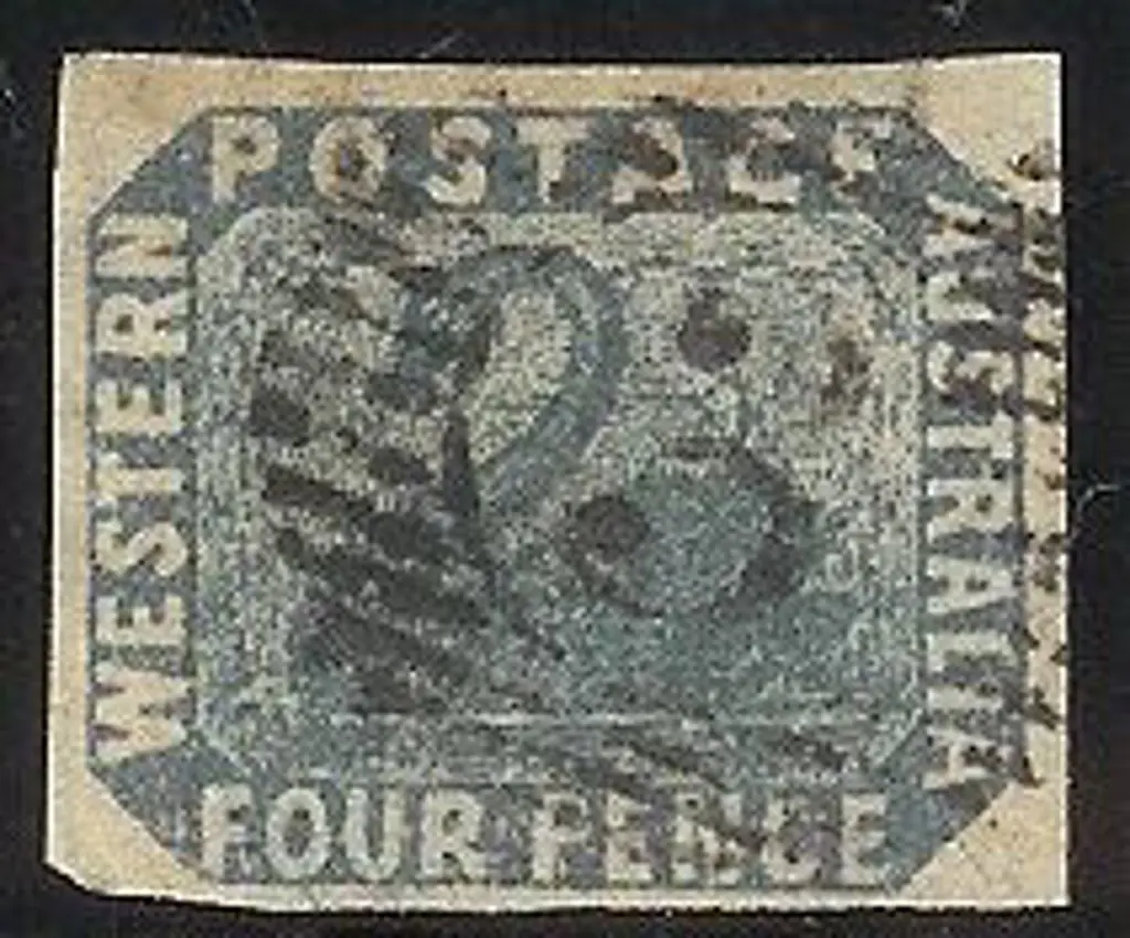 1855 4d deep dull blue swan with large to huge ... Image 1++