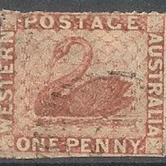 1861 1d rose-carmine Perf 14-16 rough. Not ...