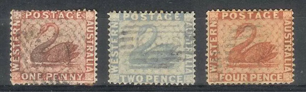 1888 DLR swans set of 3 all well centred & very ... Image 1++