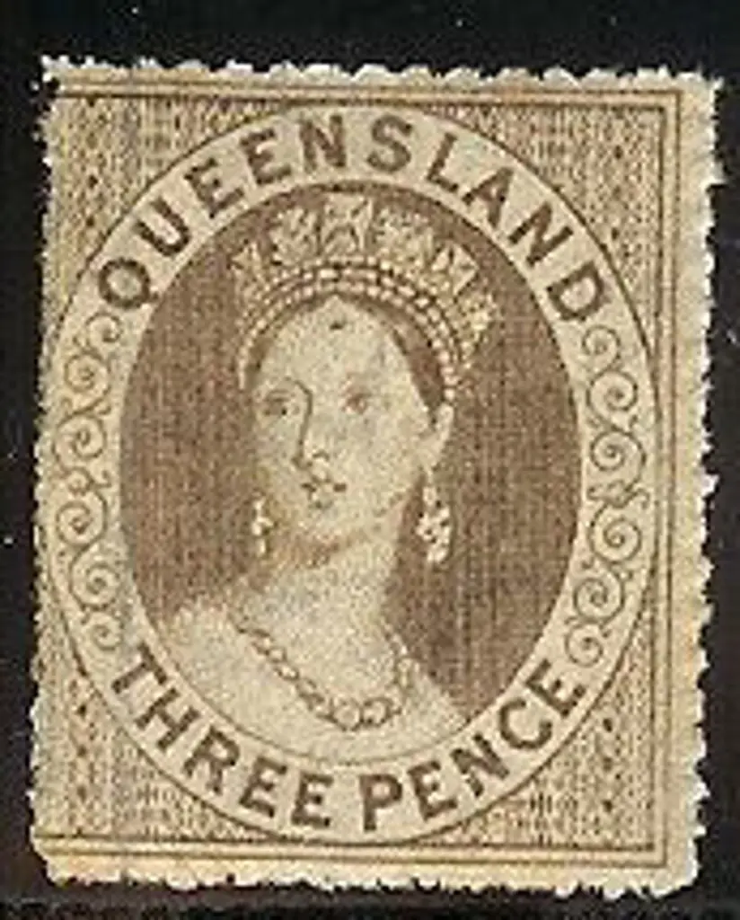 1861 3d brown QV clean-cut perf 14-16. MLH SG 8 ... Image 1++