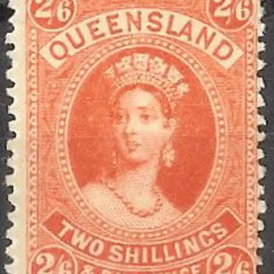 1886 2/6d vermilion QV . Centred right. Fine MLH ...