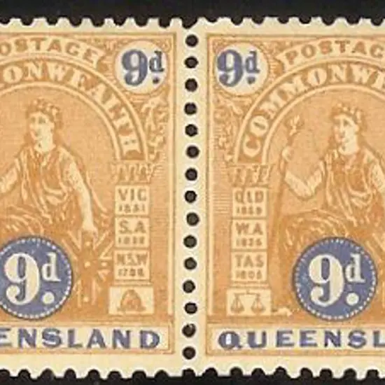 1906/10 9d Commonwealth types A & B se-tenant, ...