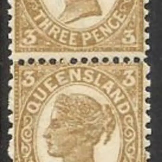 1907/11 3d brown vertical strip of 3 with ...