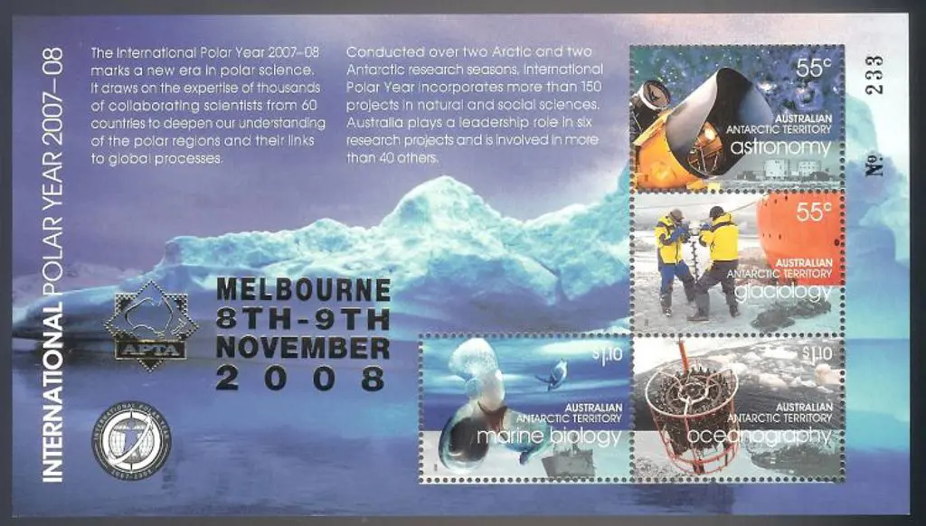 2008 Int Polar Year Miniature Sheet overprinted ... Image 1++