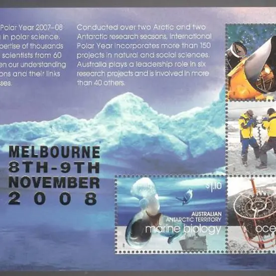 2008 Int Polar Year Miniature Sheet overprinted ...