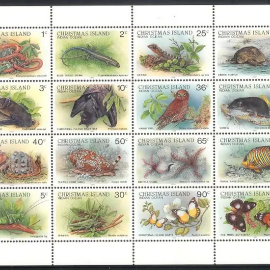 1987/89 Wildlife sheetlet of 16. MUH Increasingly ...