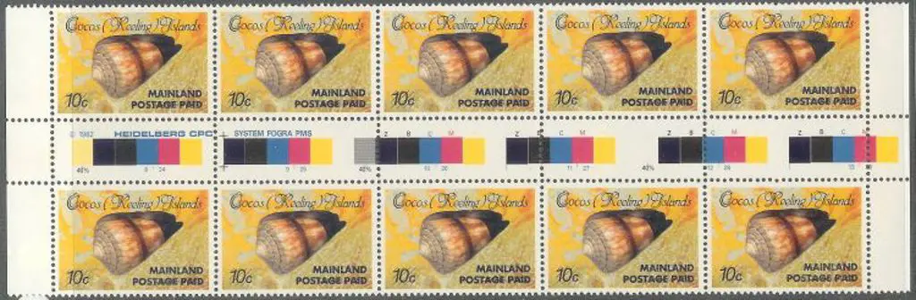 1990 (43c) on 10c Soldier Cone with MAINLAND ... Image 1++