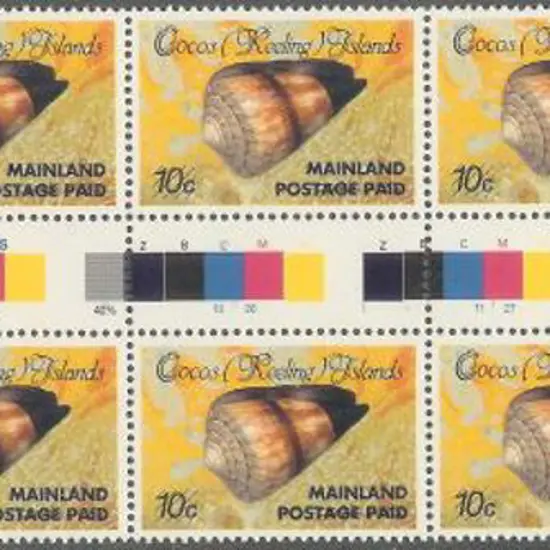 1990 (43c) on 10c Soldier Cone with MAINLAND ...