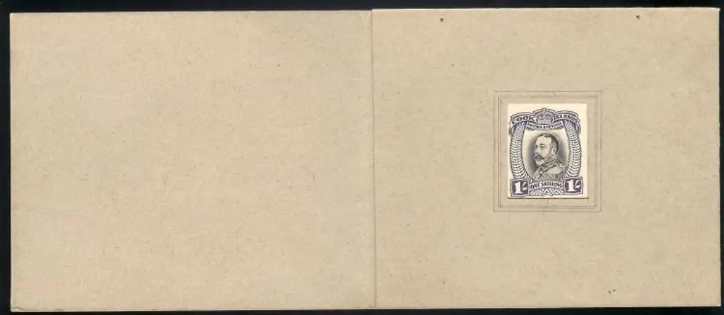 1932 1/- black & violet KGV Perkins Bacon & Co ... Image 1++