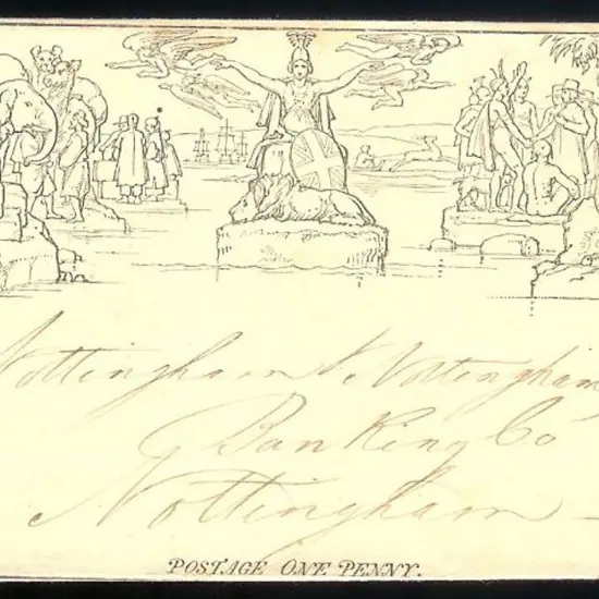1840 1d black Mulready Letter Sheet addressed to ...
