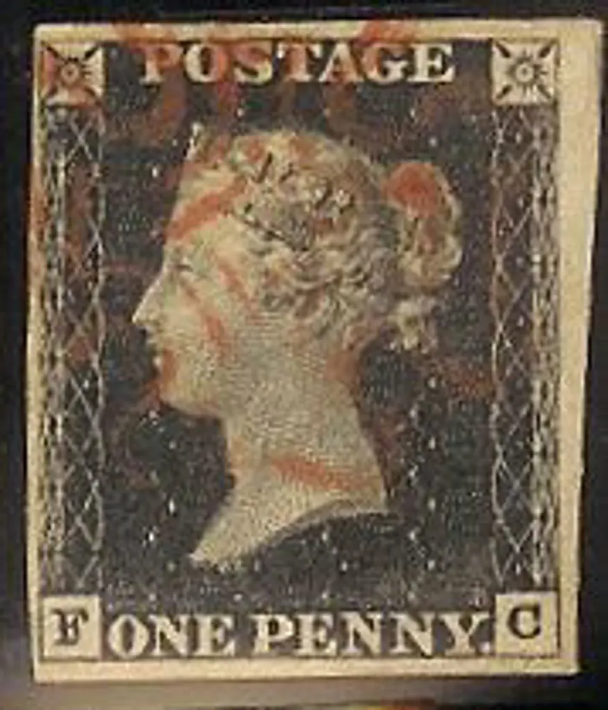 1840 1d black Plate 1a. Fine used with light red ... Image 1++