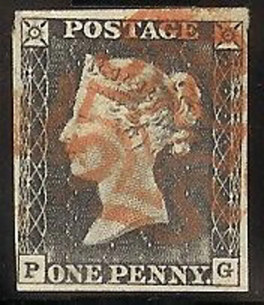 1840 1d black Plate 1a. Cancelled by neat red ... Image 1++