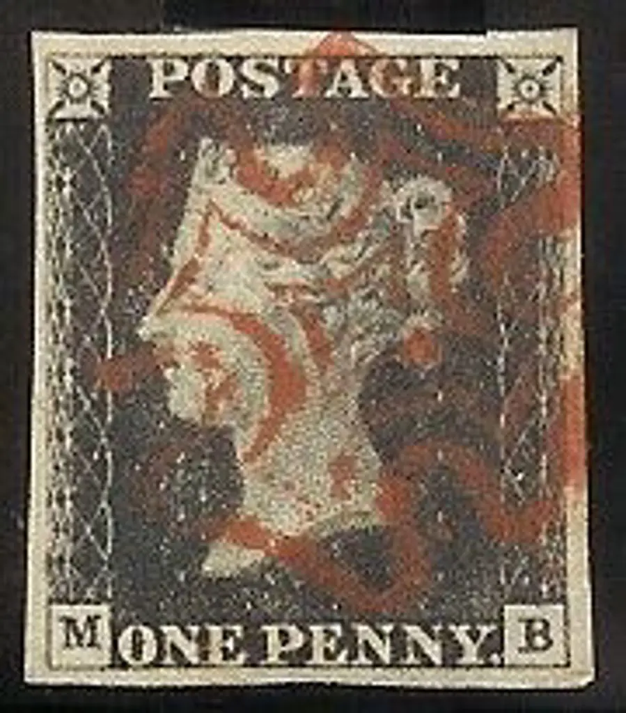 1840 1d black Plate 1b. Cancelled by an almost ... Image 1++