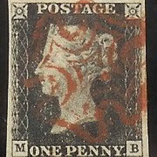 1840 1d black Plate 1b. Cancelled by an almost ...