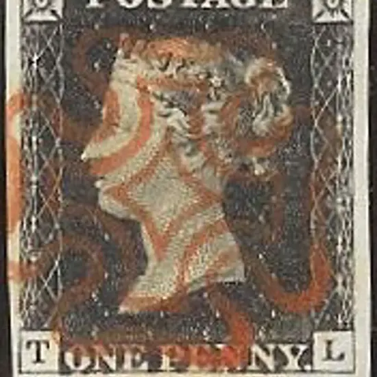 1840 1d black Plate 1b. Cancelled by stunning ...