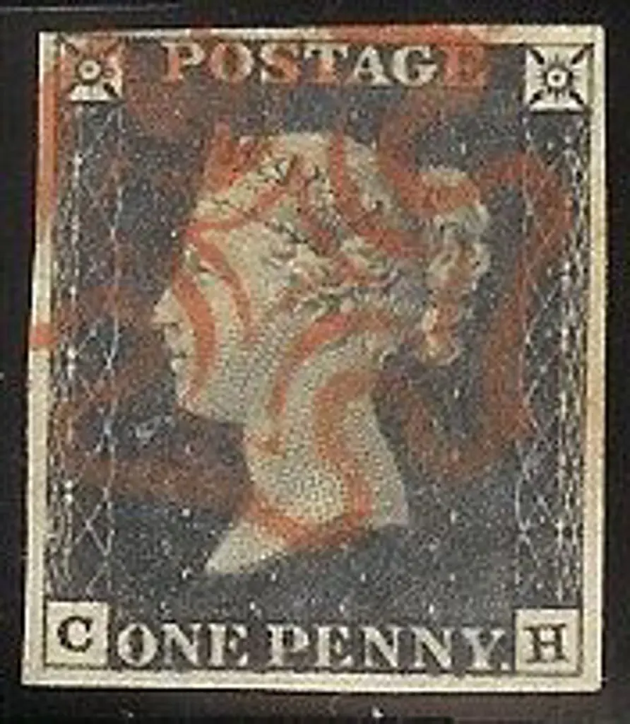 1840 1d black Plate 2. Cancelled by a crisp red ... Image 1++