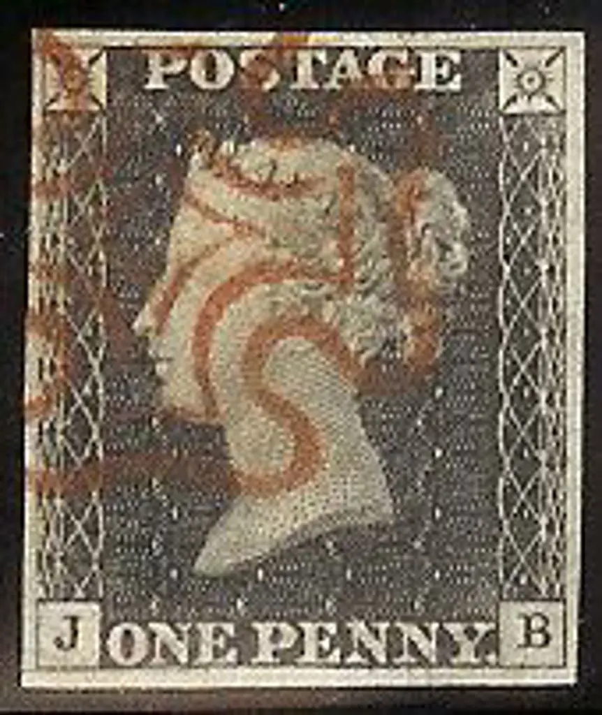 1840 1d black Plate 2. Cancelled by a neat light ... Image 1++
