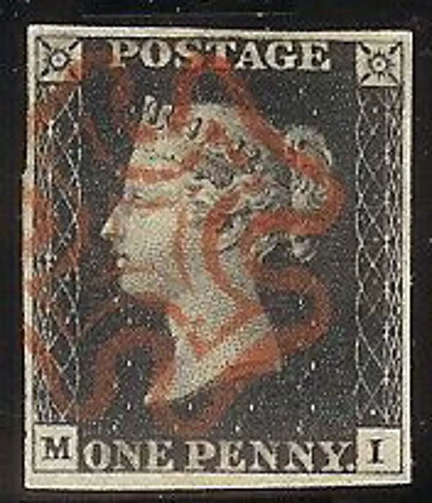 1840 1d black Plate 4. Cancelled by an almost ... Image 1++