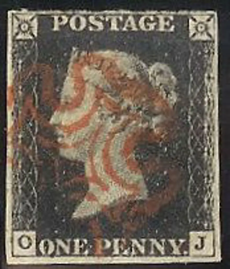 1840 1d black Plate 5. Cancelled by a neat red ... Image 1++