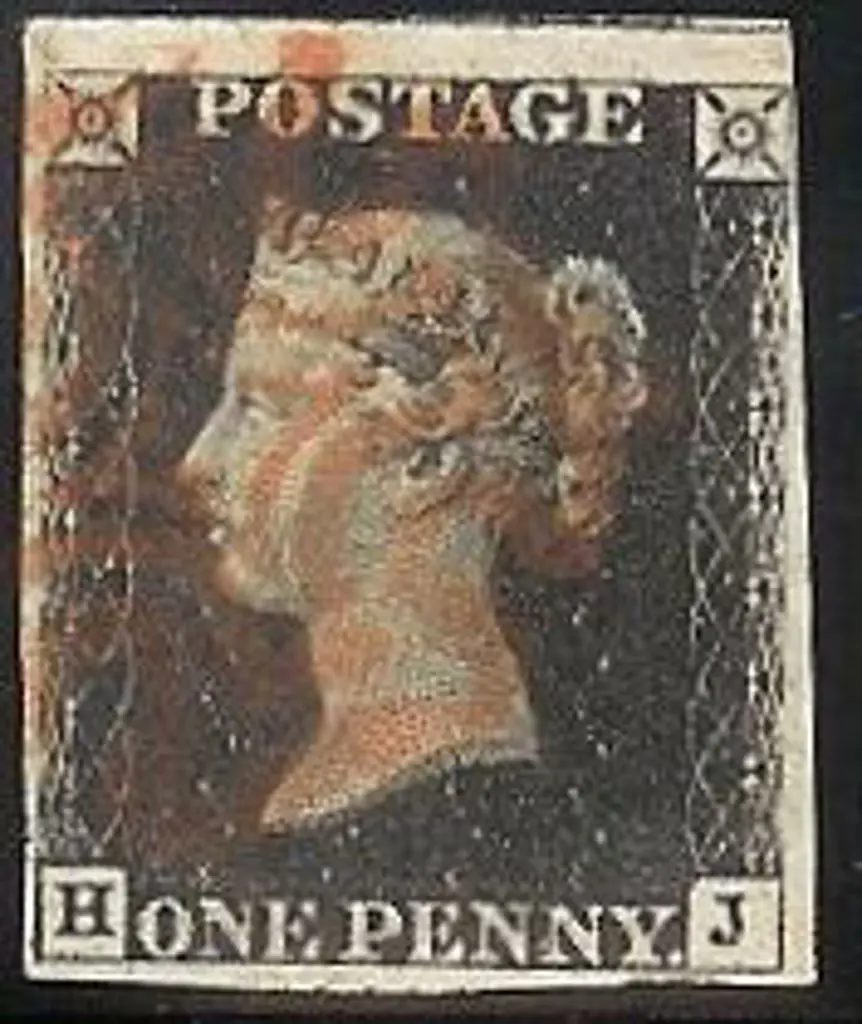 1840 1d black Plate 6. Fine used with red Maltese ... Image 1++