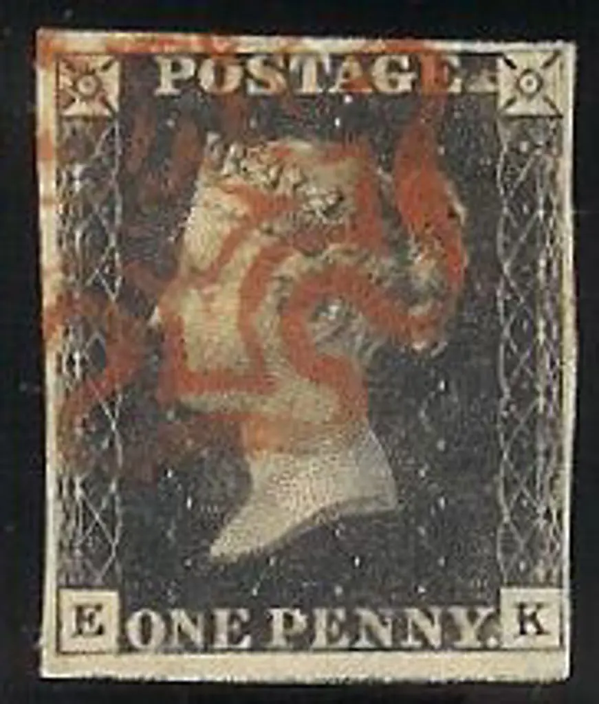 1840 1d black Plate 8. Cancelled by a partial ... Image 1++