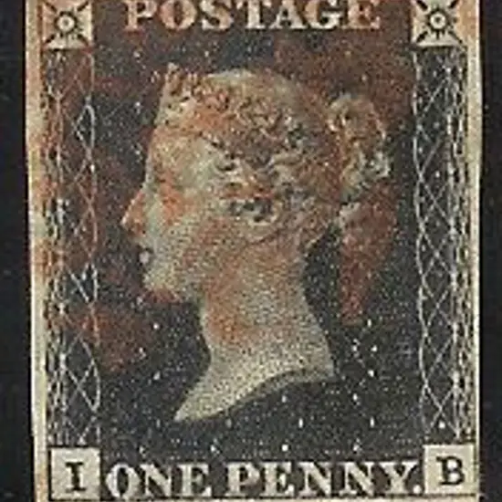 1840 1d black Plate 10. Cancelled by an indistinct ...