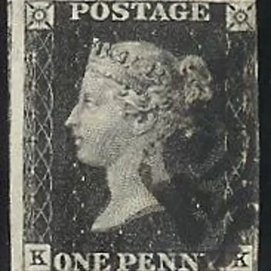 1840 1d black Plate 10. Cancelled by a partial ...
