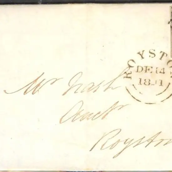 1840 1d black tied to entire by black Maltese ...