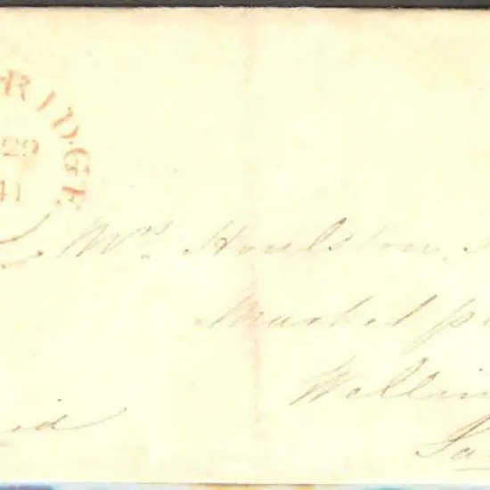 1840 1d black used on entire to Wellington, ...