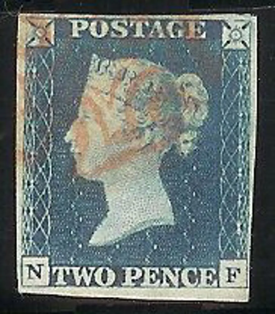 1840 2d blue Plate 1. Cancelled by a light partial ... Image 1++