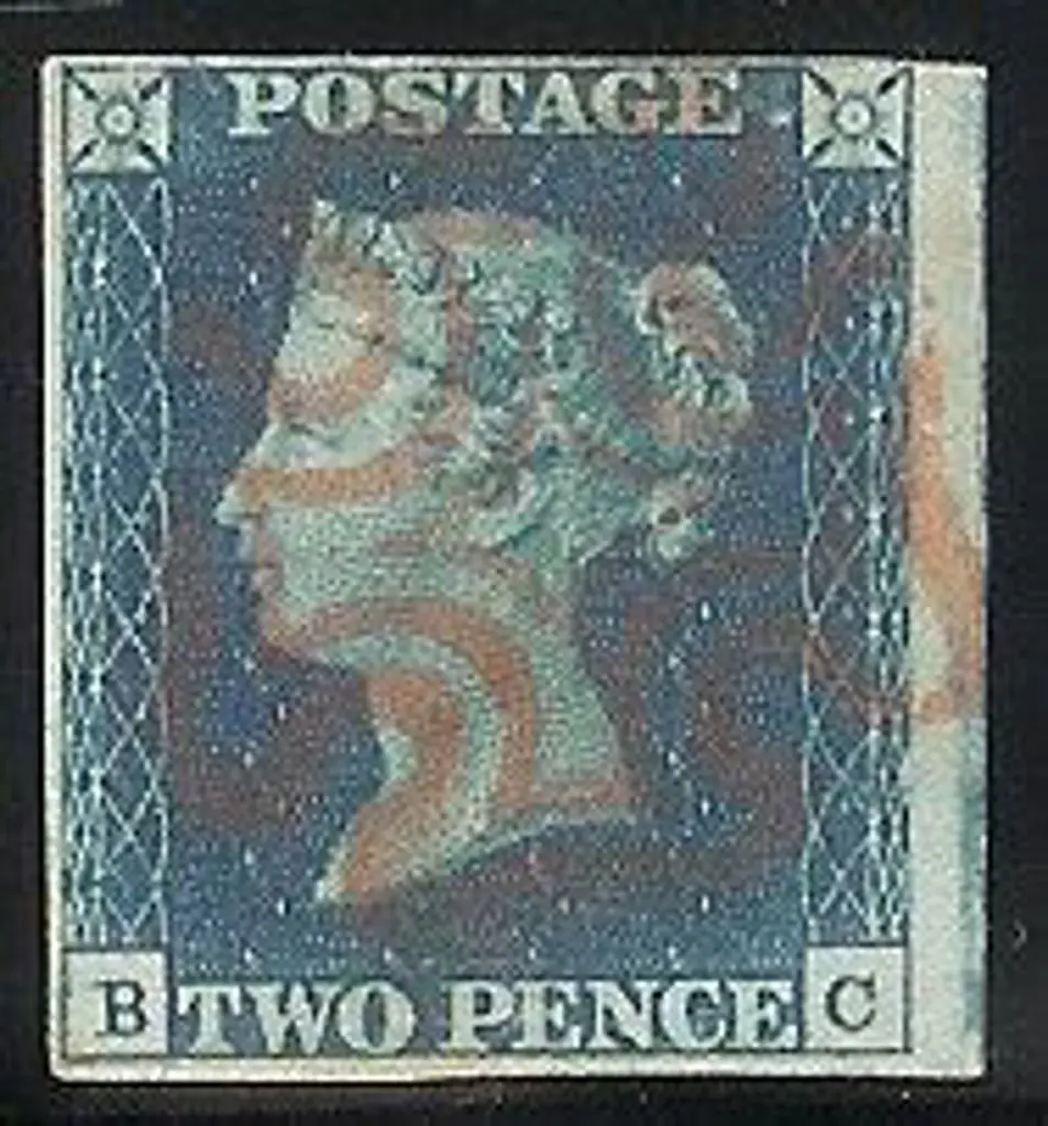 1840 2d blue Plate 1. Cancelled by a full upright ... Image 1++