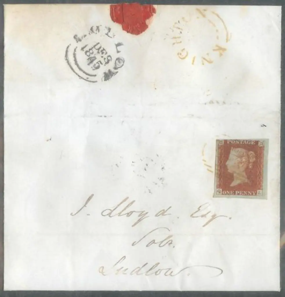 1845 entire from Knighton, South Shropshire to ... Image 1++