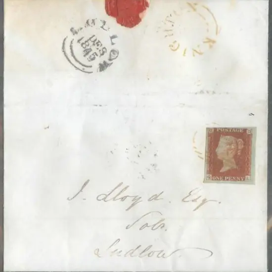1845 entire from Knighton, South Shropshire to ...