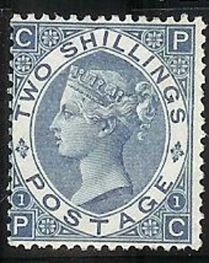 1867 2/- deep blue QV. Fresh mint with gum though ... Image 1++