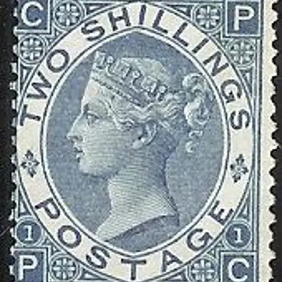 1867 2/- deep blue QV. Fresh mint with gum though ...
