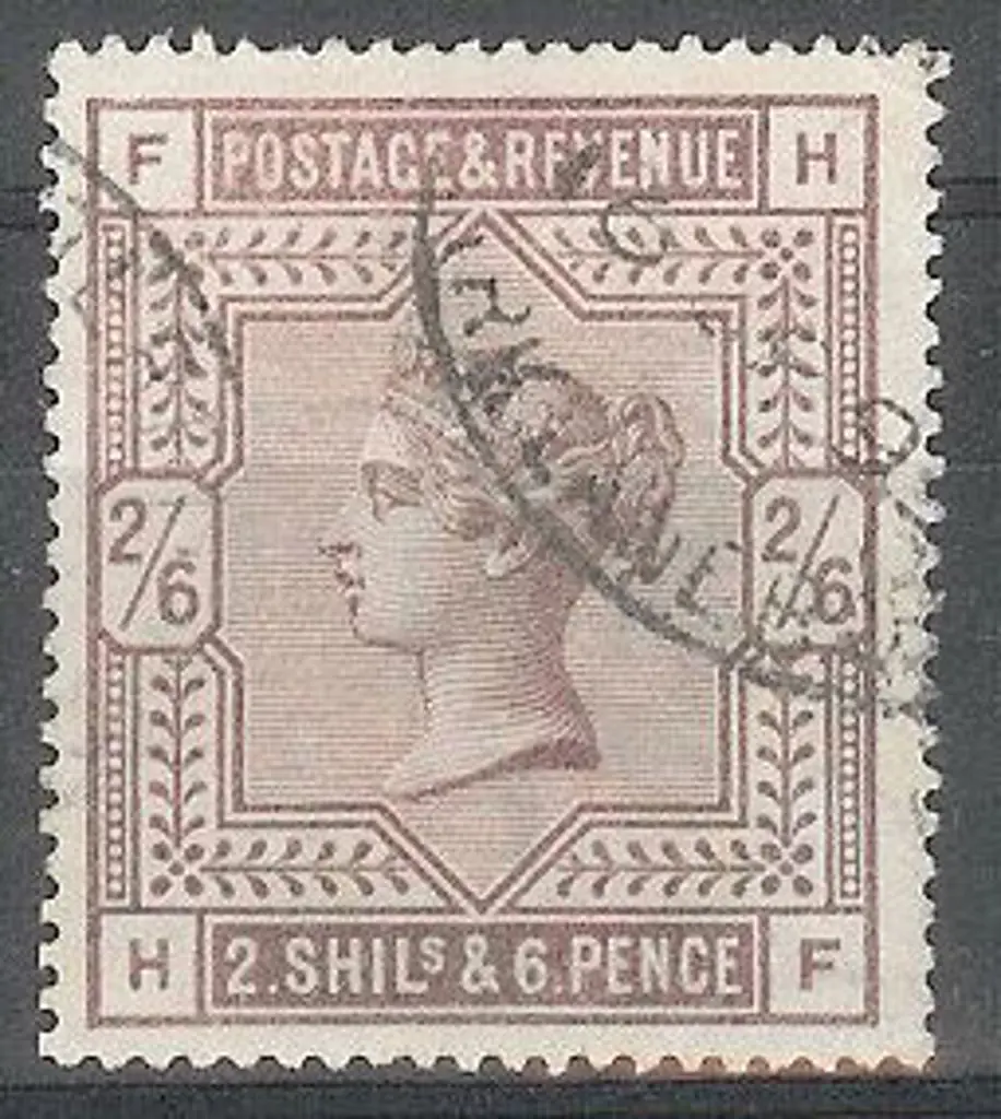 1883 2/6d lilac QV on white paper. F/U with part ... Image 1++