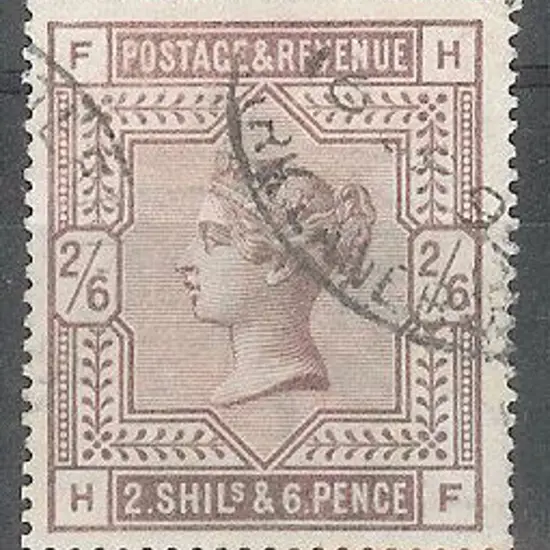 1883 2/6d lilac QV on white paper. F/U with part ...