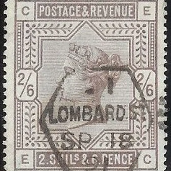 1883 2/6d lilac QV on white paper. F/U with neat ...